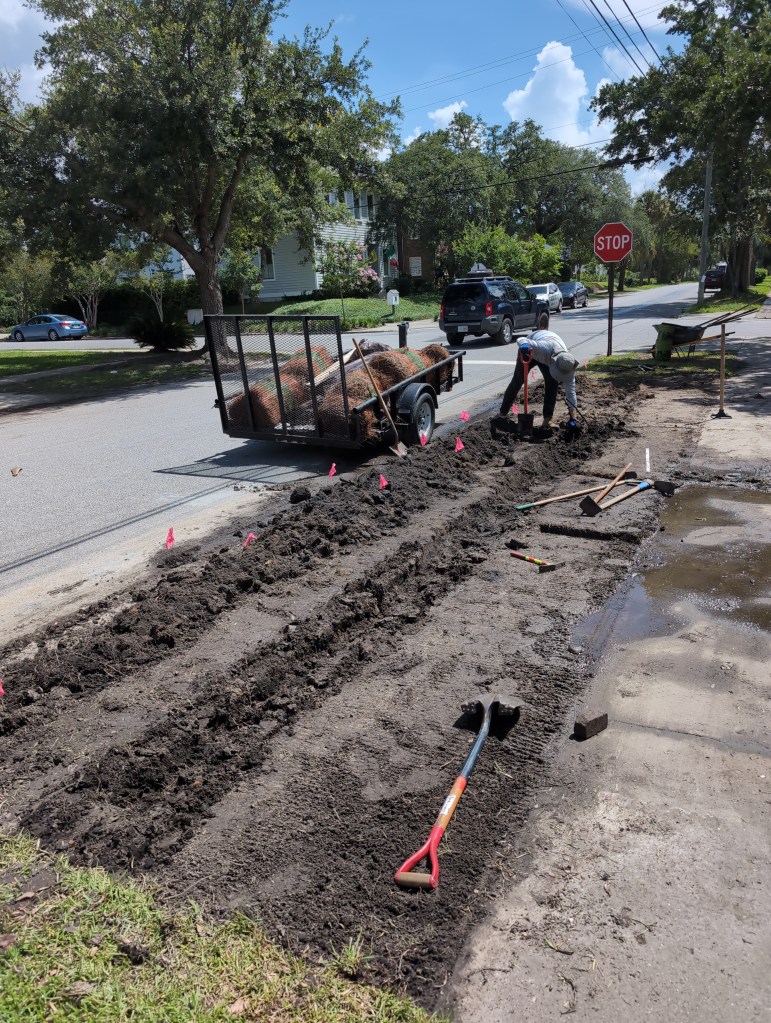 excavated by hand